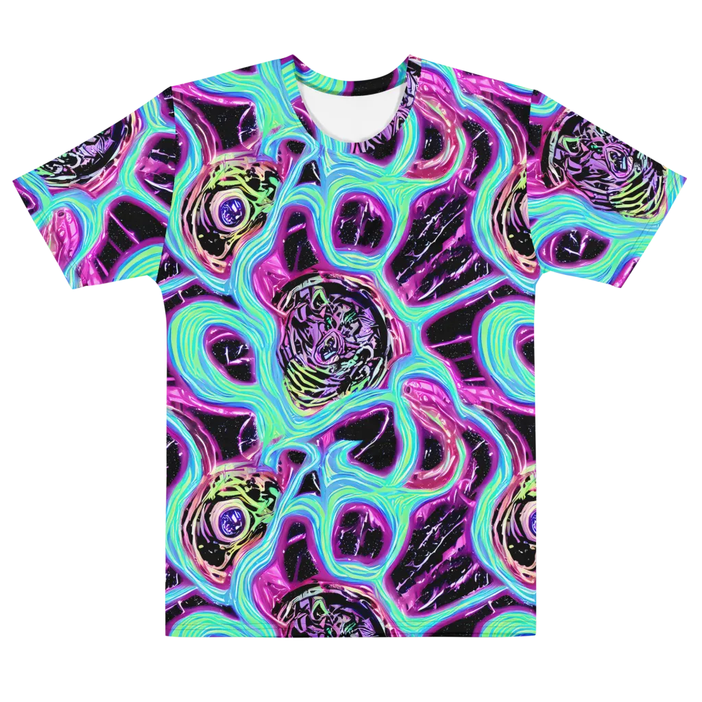 Cosmic Lava on Men's Cotton Crew Neck T-Shirt — Front