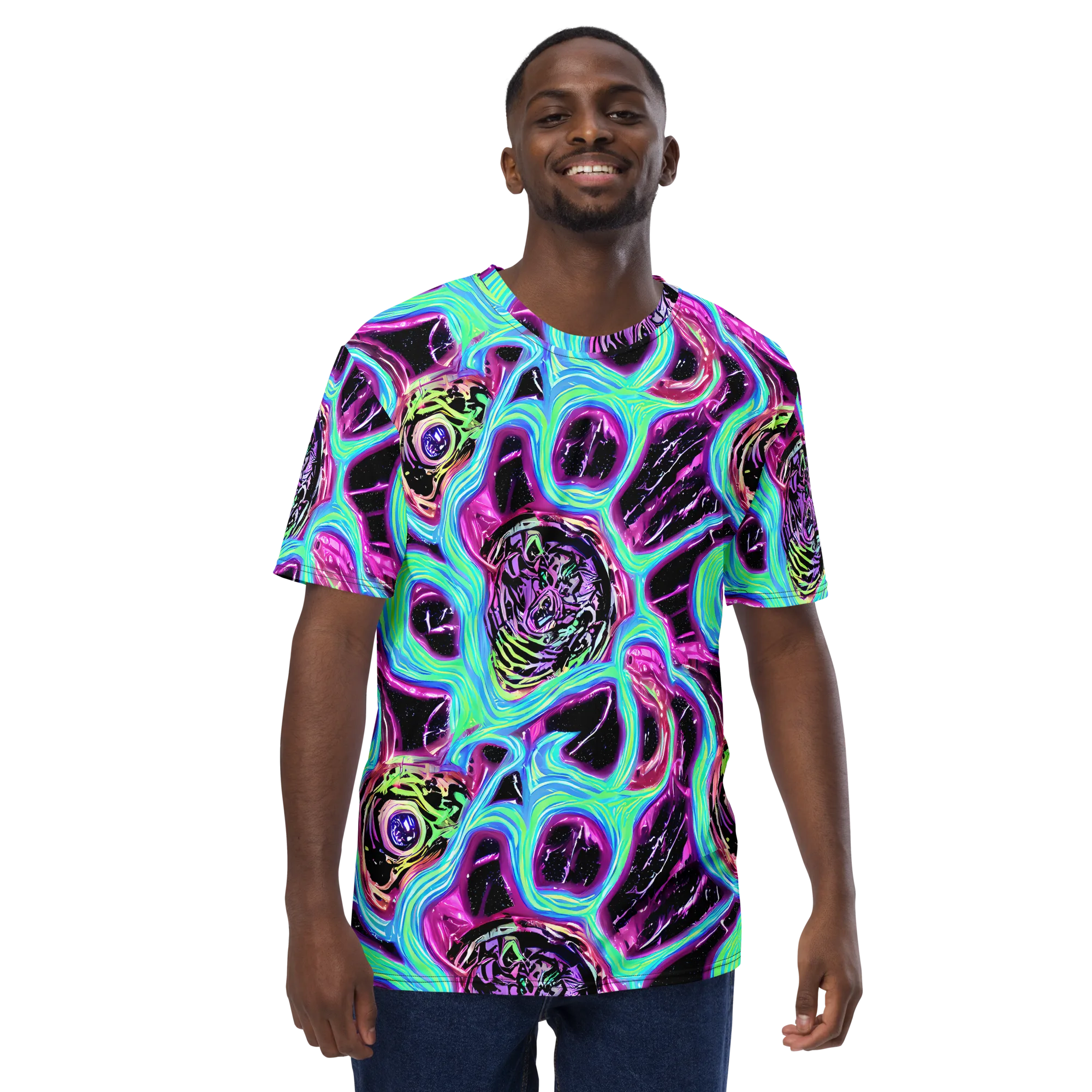 Cosmic Lava on Men's Crew Neck T-Shirt — Front