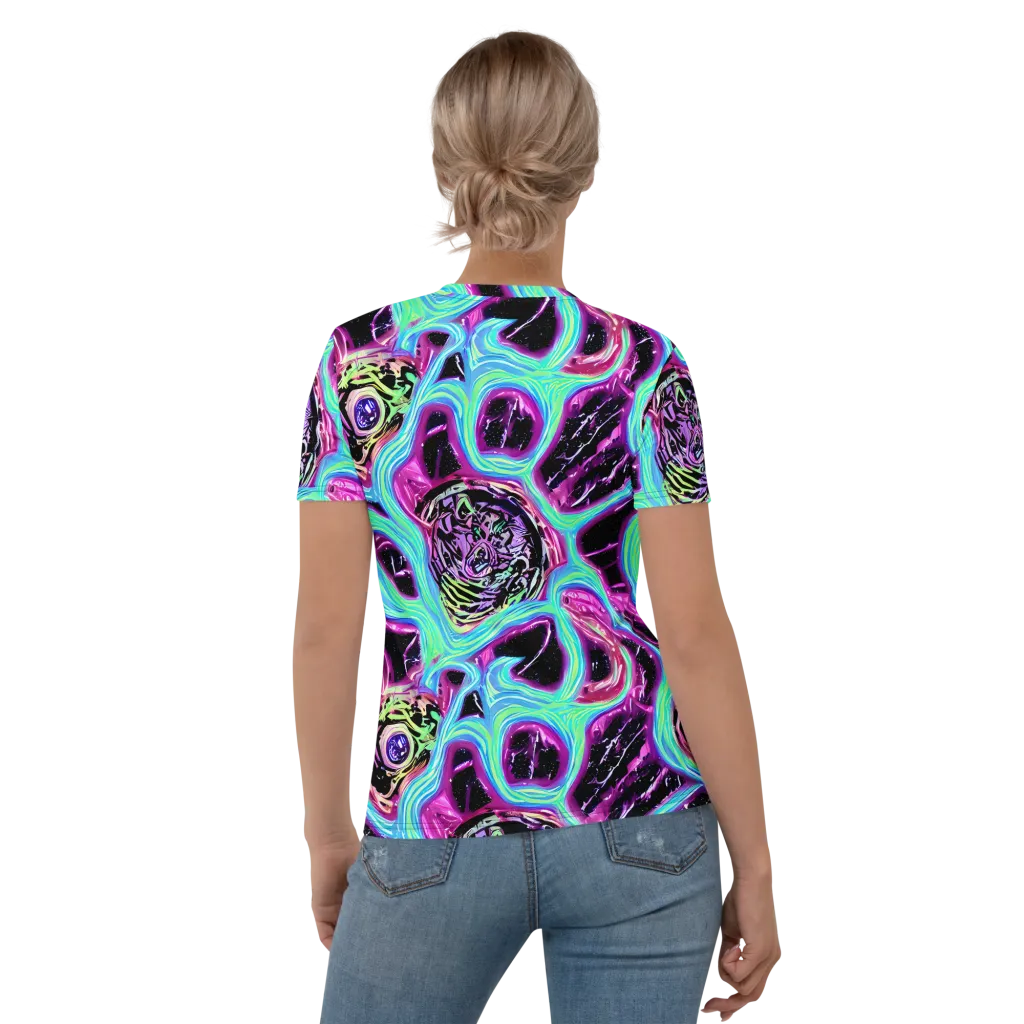 Cosmic Lava on Women's Crew Neck T-Shirt — Back