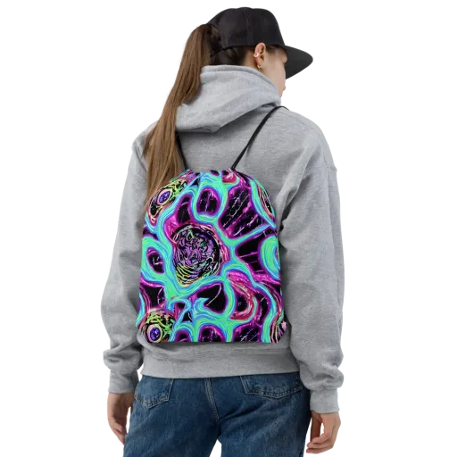 Cosmic Lava on a Drawstring Bag
