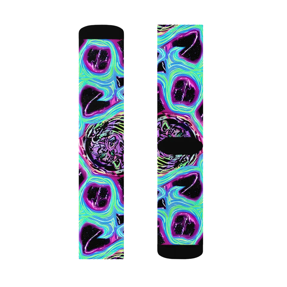 Cosmic Lava on Socks — Right Sock