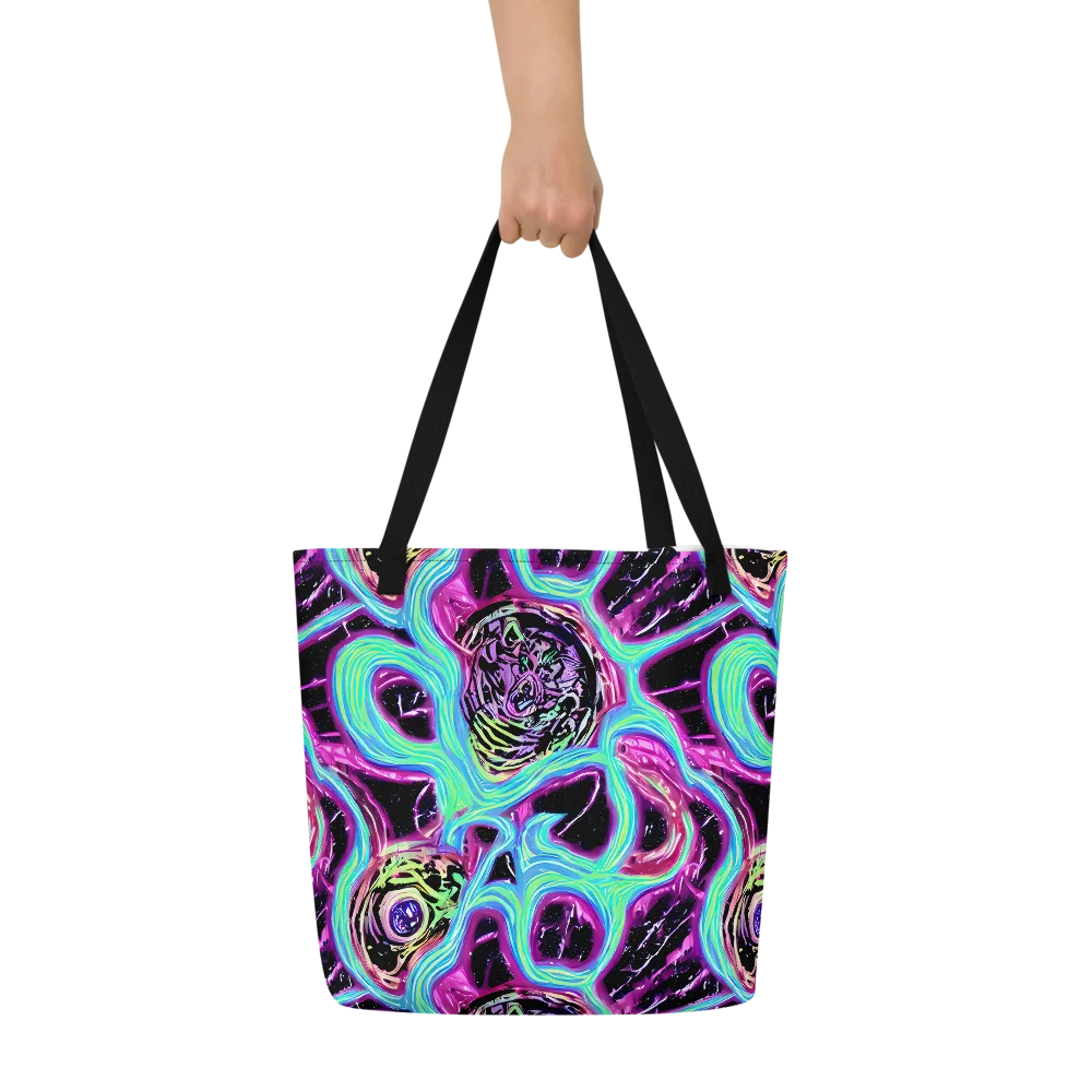 Cosmic Lava on Large Tote Bag W/ Pocket — Front