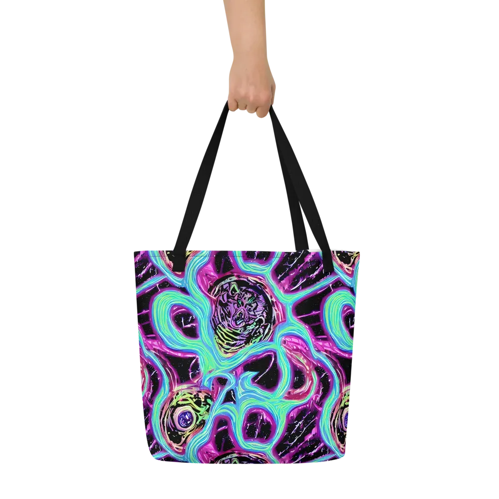 Cosmic Lava on Large Tote Bag W/ Pocket — Front