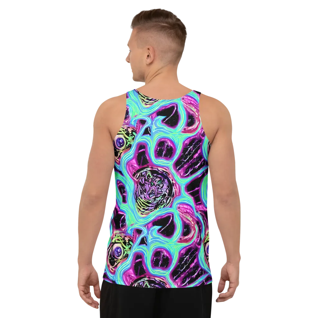 Cosmic Lava on Men's Tank Top — Back