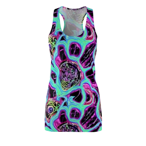 Cosmic Lava on a Racerback Dress
