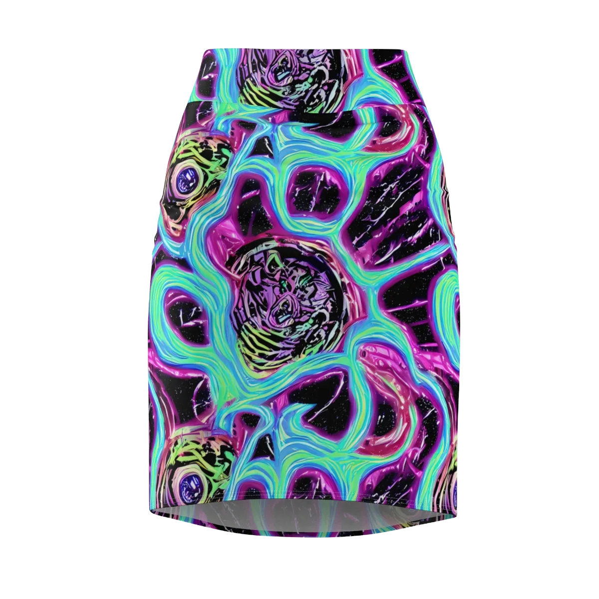 Cosmic Lava on Pencil Skirt — Front