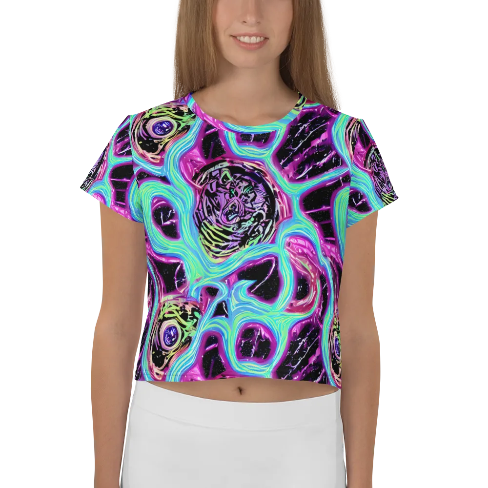 Cosmic Lava on Crop Tee — Front