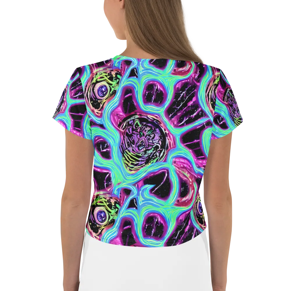 Cosmic Lava on Crop Tee — Back