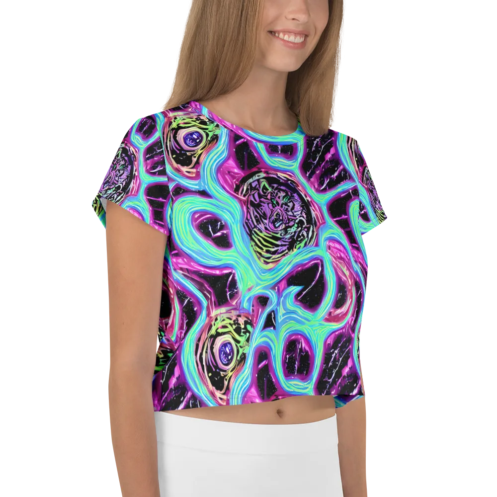 Cosmic Lava on Crop Tee — Right