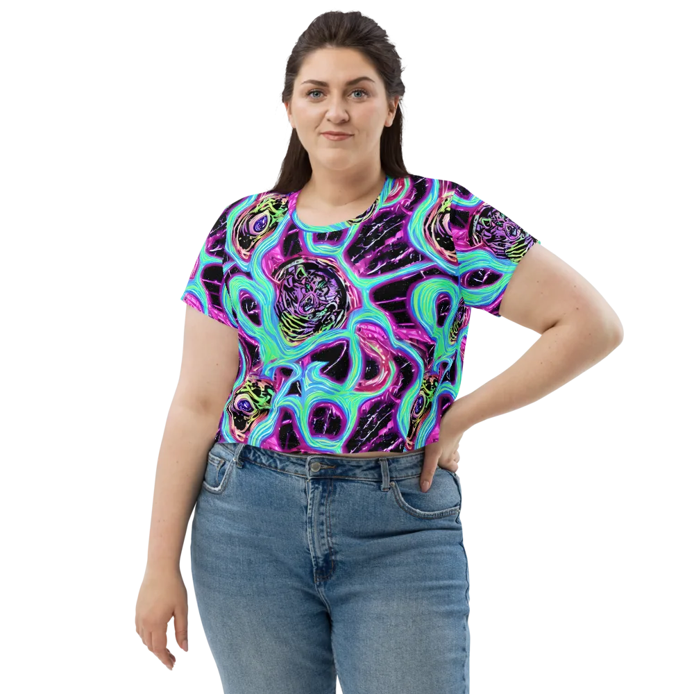 Cosmic Lava on Crop Tee — Front