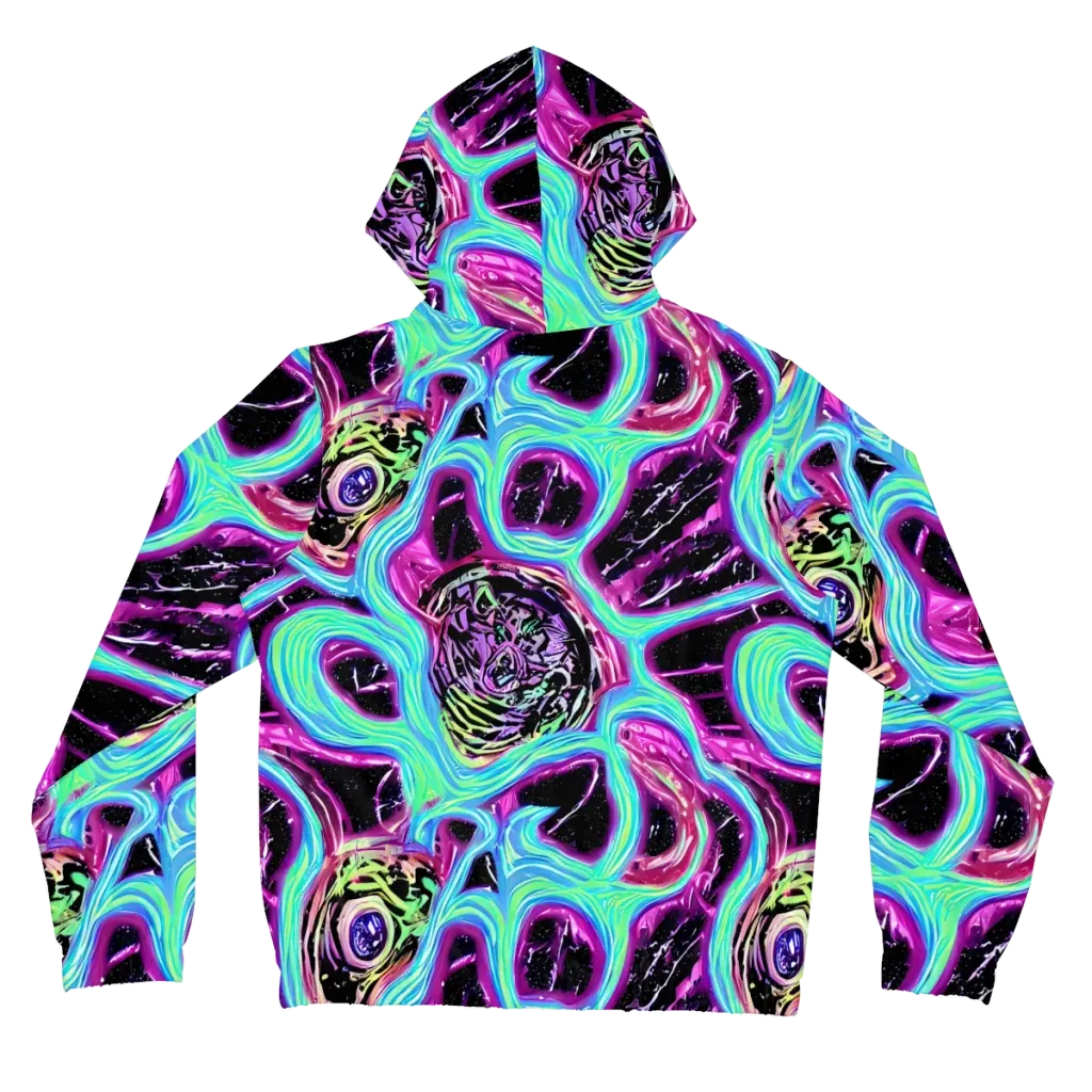 Cosmic Lava on Women's Full-Zip Hoodie — Back