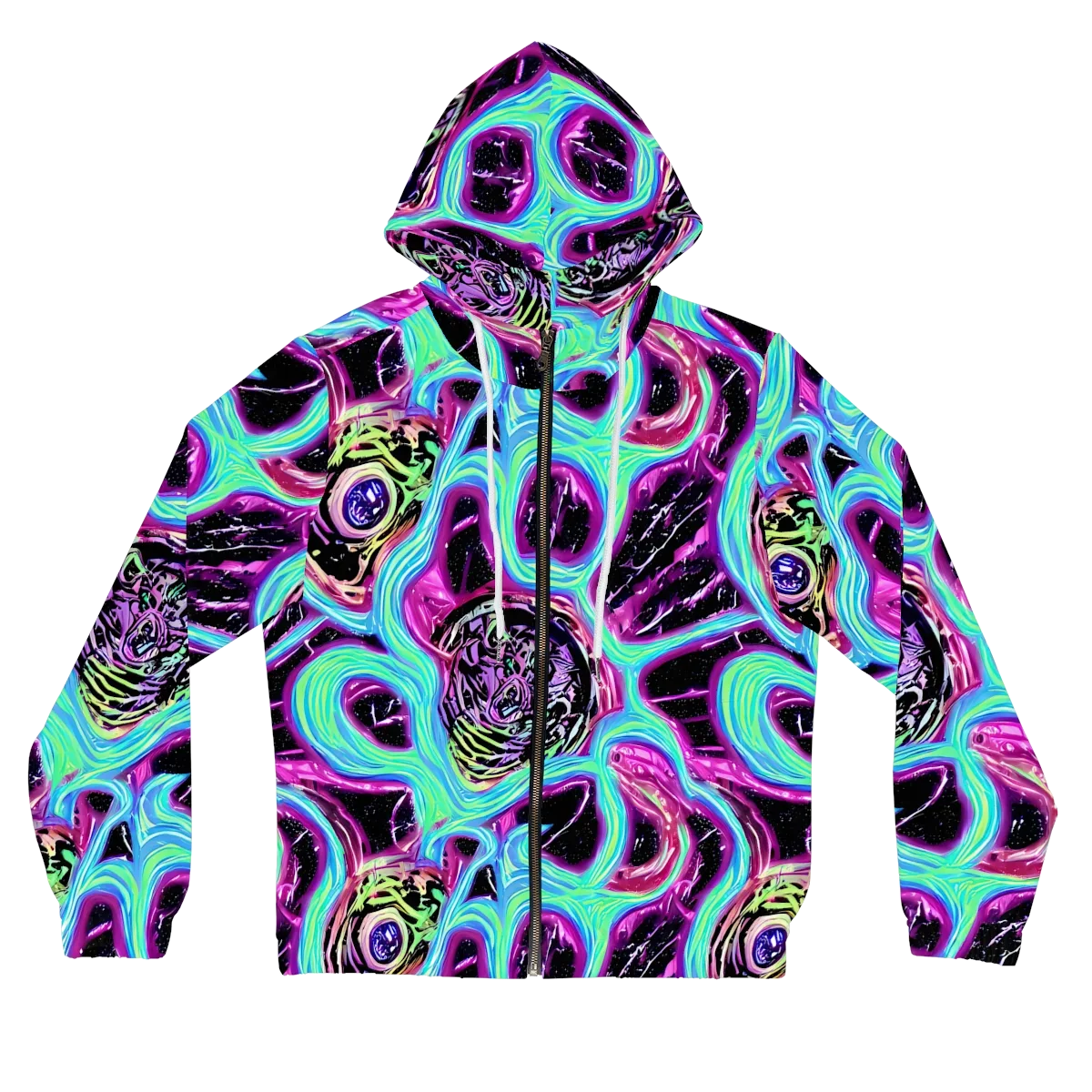 Cosmic Lava on Women's Full-Zip Hoodie — Front