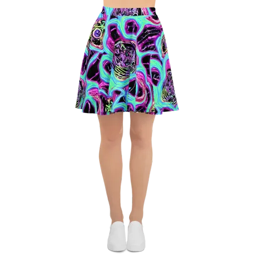 Cosmic Lava on a Skater Skirt