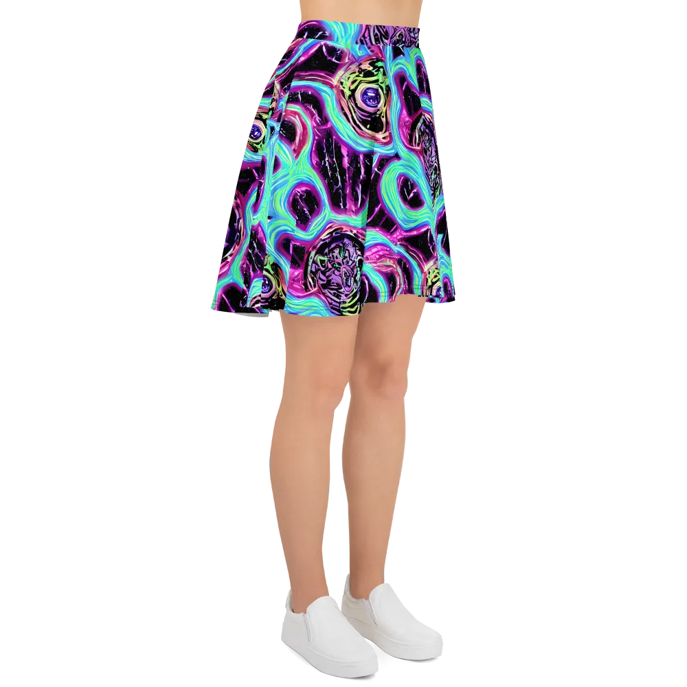 Cosmic Lava on Skater Skirt — Right