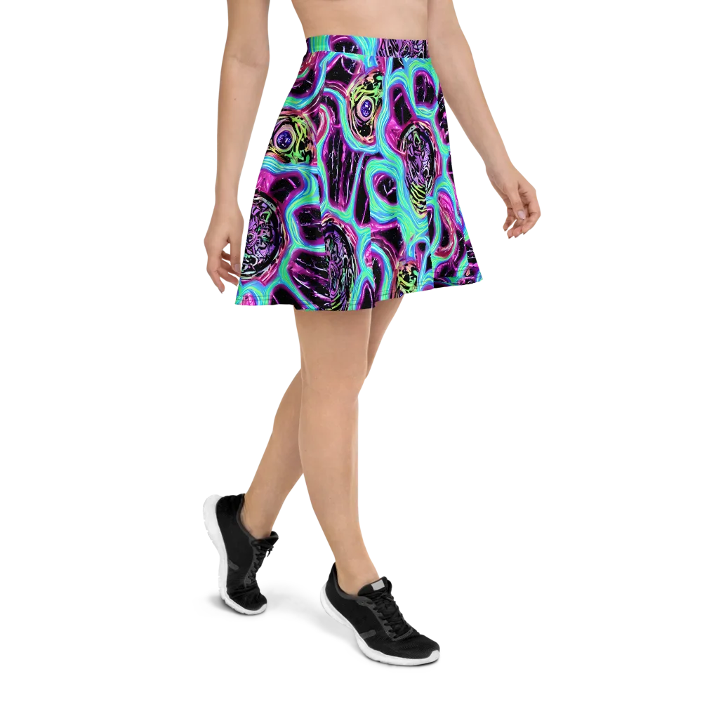 Cosmic Lava on Skater Skirt — Right