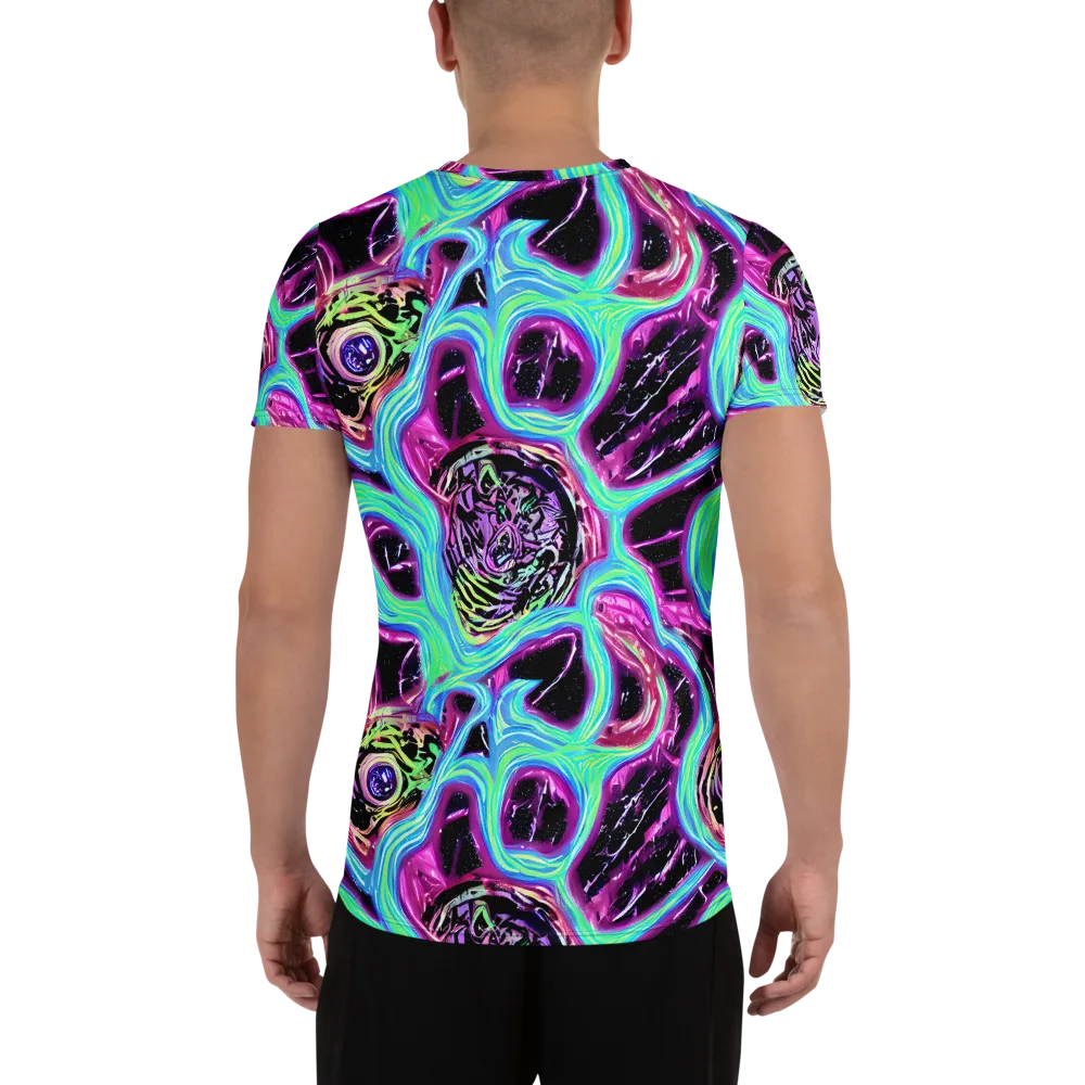 Cosmic Lava on Men's Athletic T-Shirt — Back