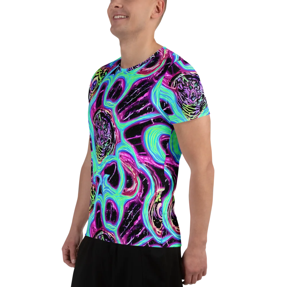 Cosmic Lava on Men's Athletic T-Shirt — Left