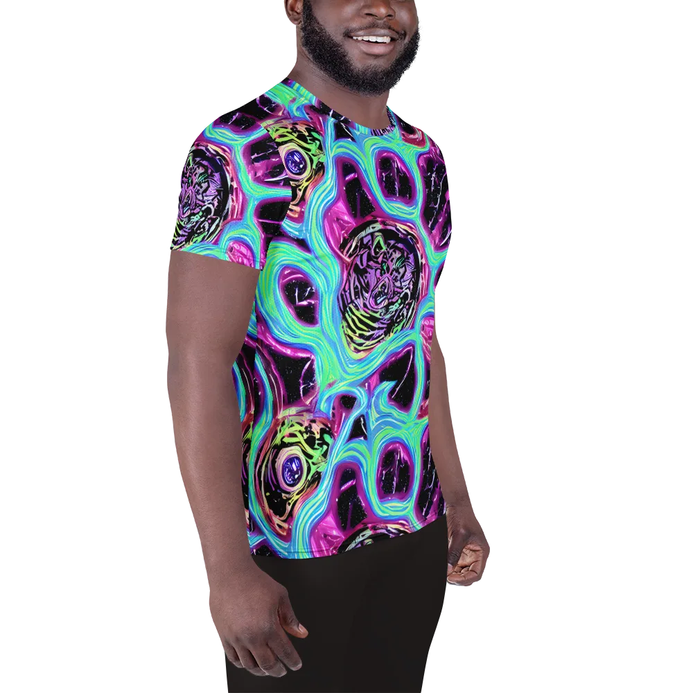 Cosmic Lava on Men's Athletic T-Shirt — Right