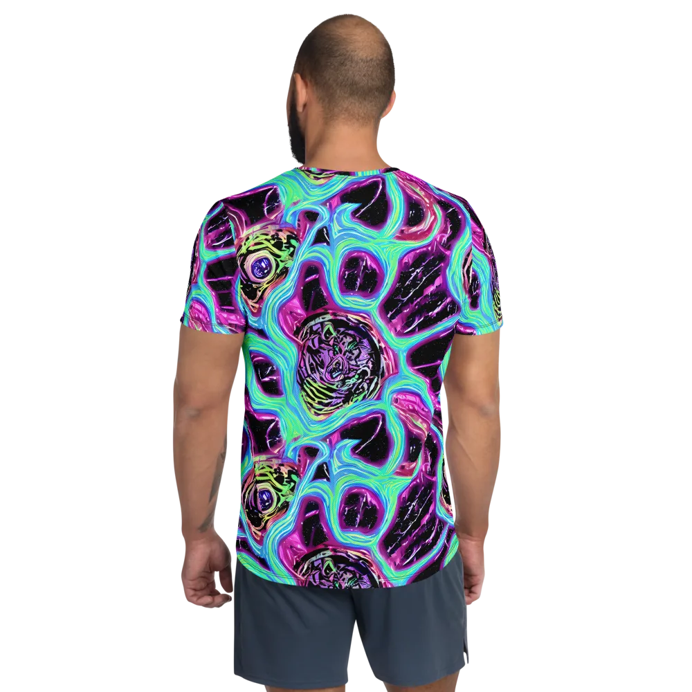 Cosmic Lava on Men's Athletic T-Shirt — Back