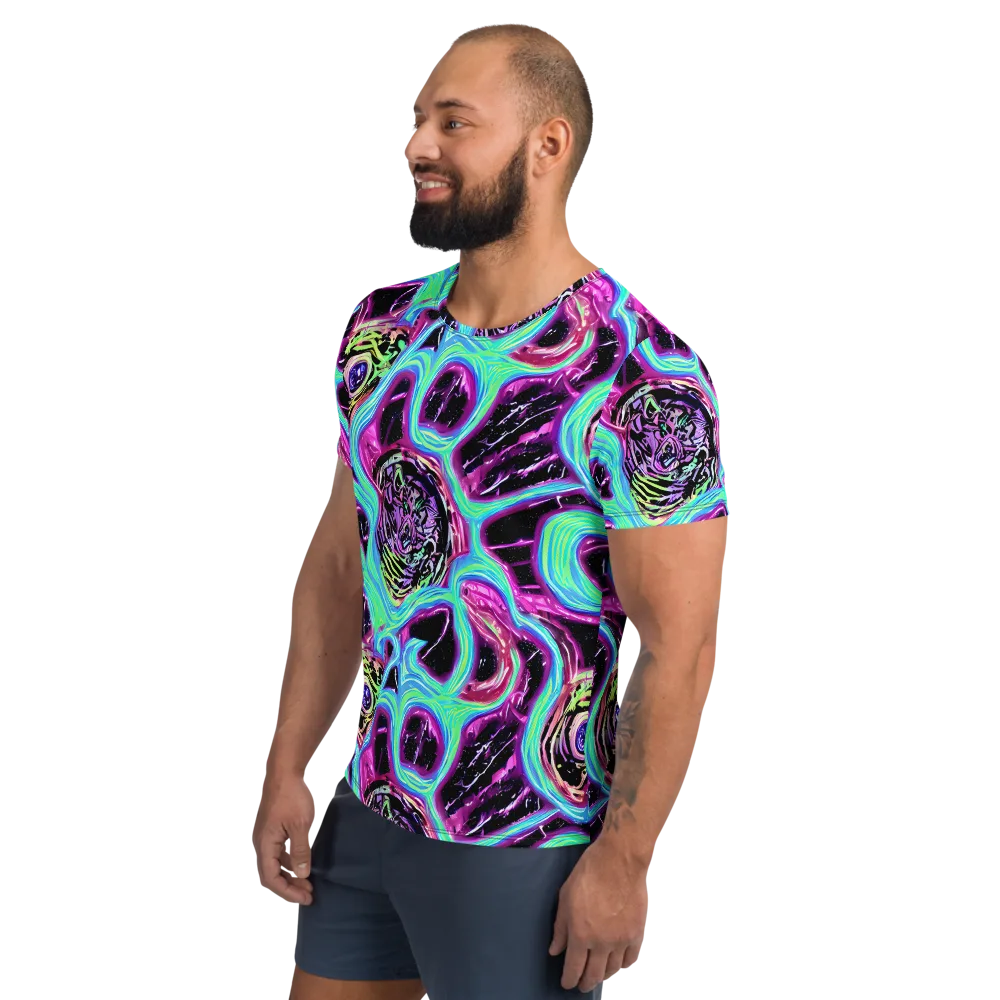 Cosmic Lava on Men's Athletic T-Shirt — Left