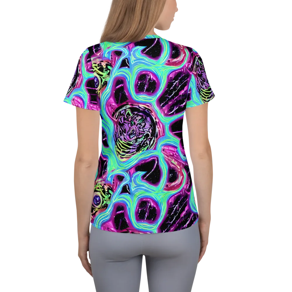 Cosmic Lava on Women's Athletic T-Shirt — Back