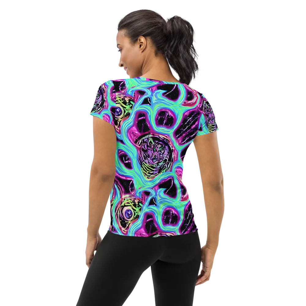 Cosmic Lava on Women's Athletic T-Shirt — Back