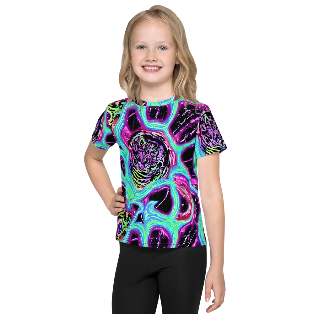 Cosmic Lava on Kids Crew Neck T-Shirt — Front