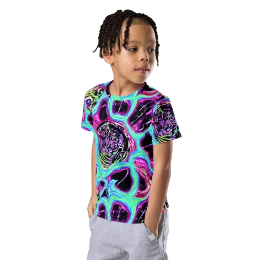 Cosmic Lava on a Kids Crew Neck T-Shirt