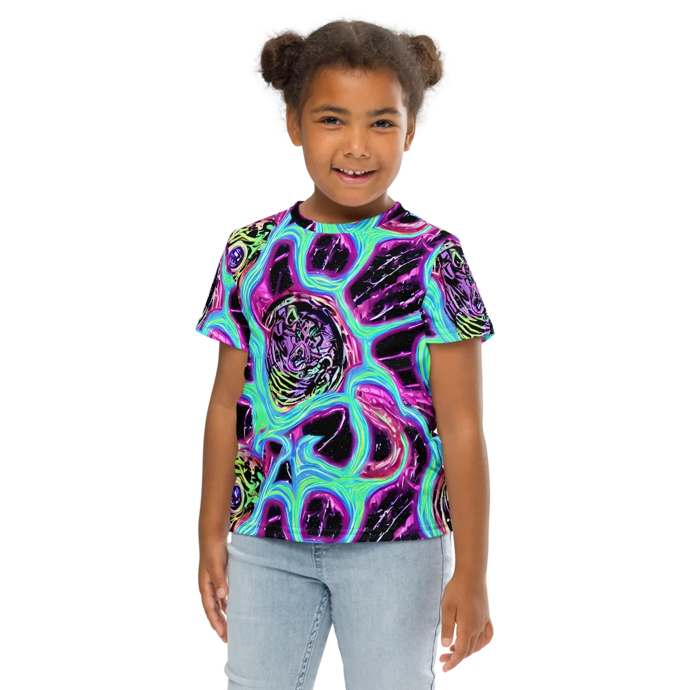 Cosmic Lava on Kids Crew Neck T-Shirt — Front