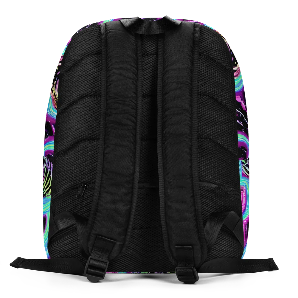 Cosmic Lava on Minimalist Backpack — Back