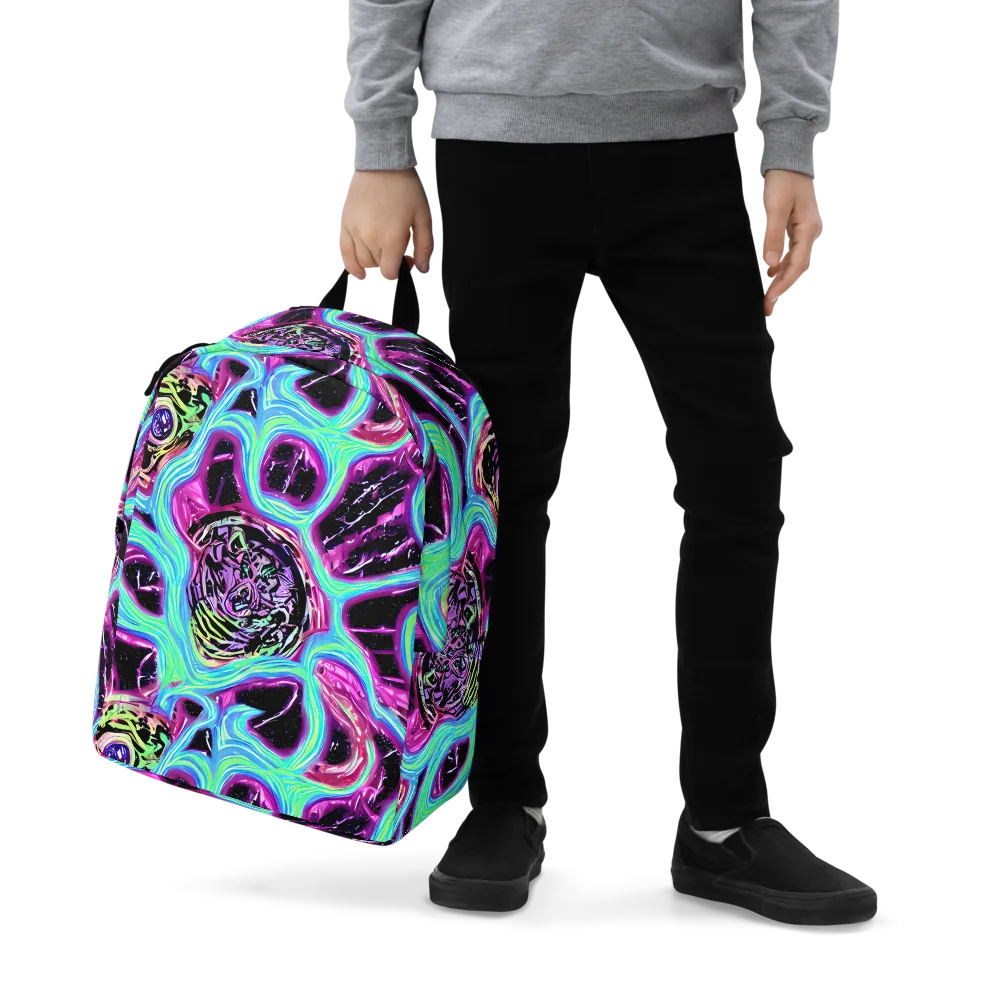Cosmic Lava on Minimalist Backpack — Zoomed-in