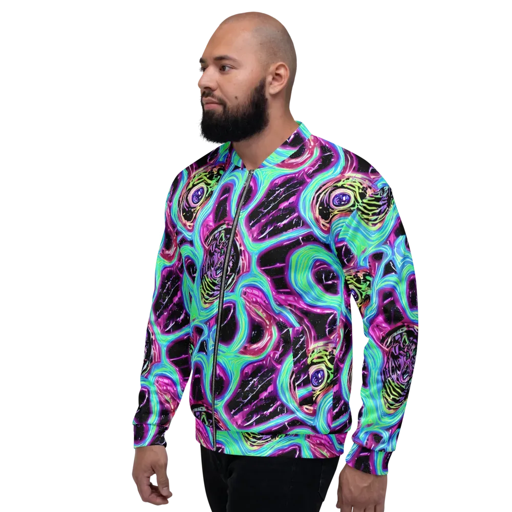 Cosmic Lava on Bomber Jacket — Left