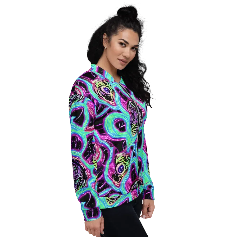 Cosmic Lava on Bomber Jacket — Right