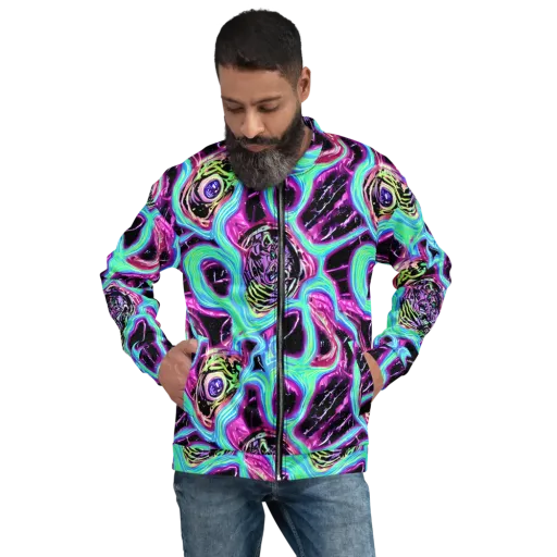 Cosmic Lava on a Bomber Jacket