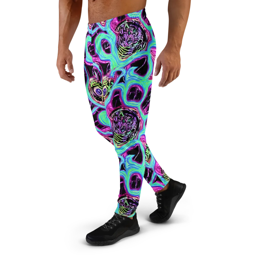 Cosmic Lava on Men's Joggers — Left