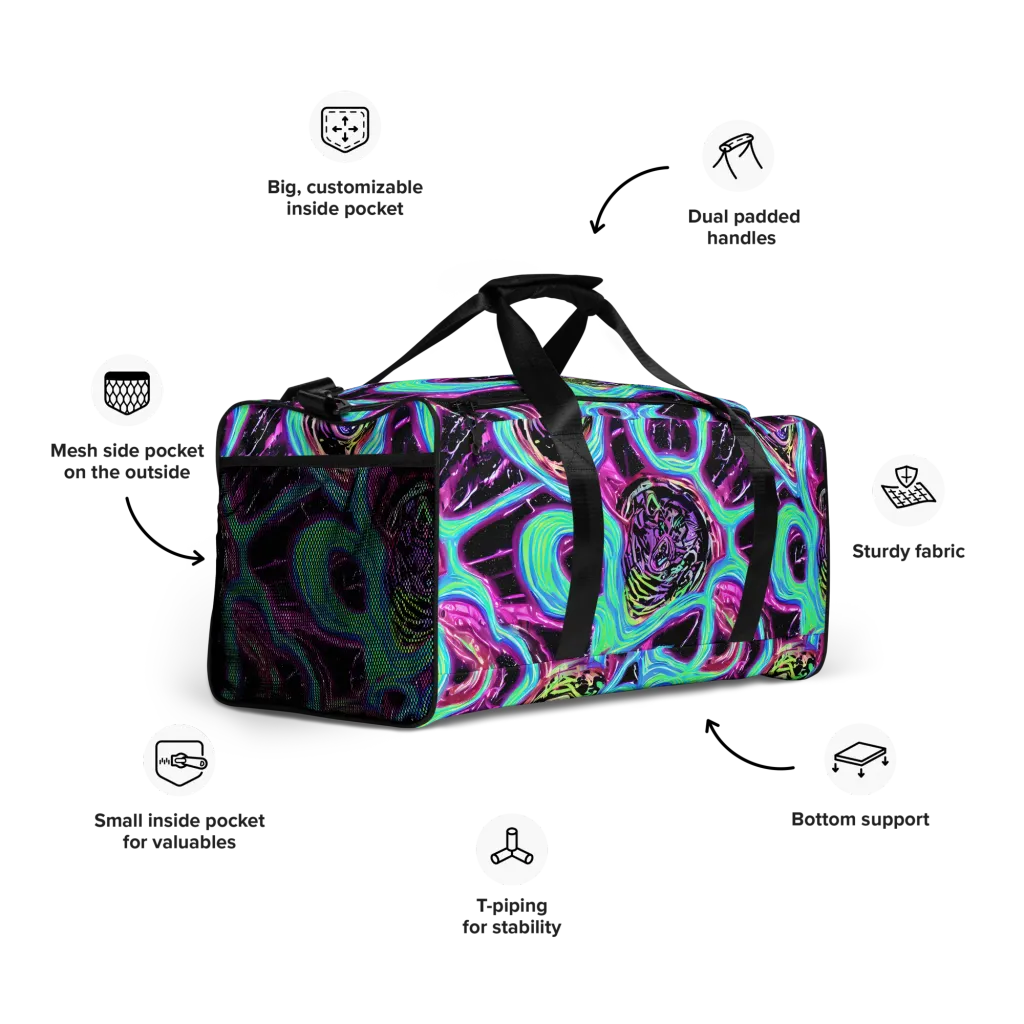 Cosmic Lava on Duffle Bag — Right Front