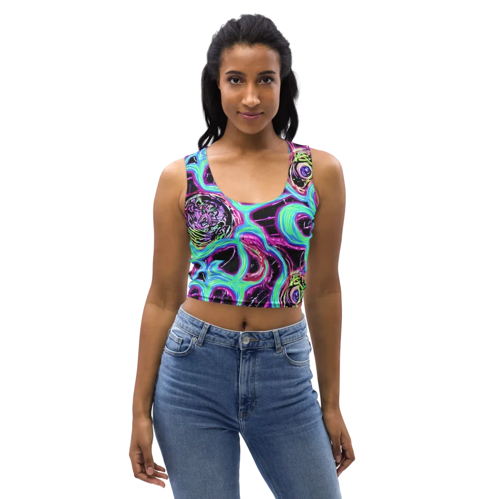 Cosmic Lava on Crop Top — Front