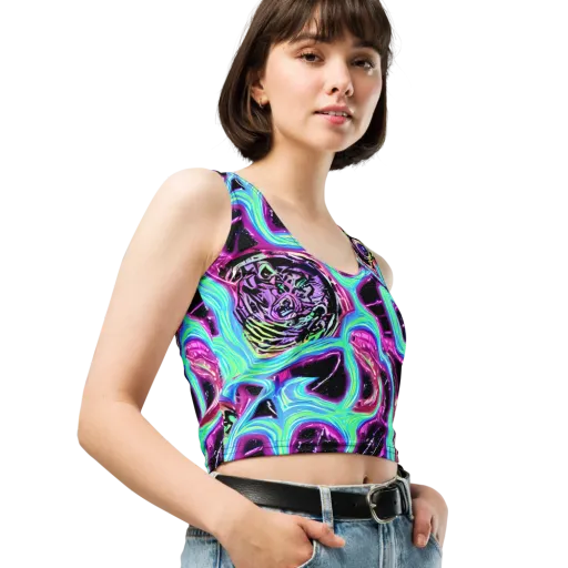Cosmic Lava on a Crop Top