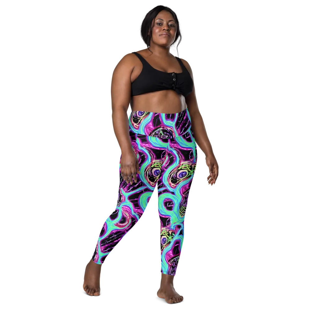 Cosmic Lava on Leggings with Pockets — Front