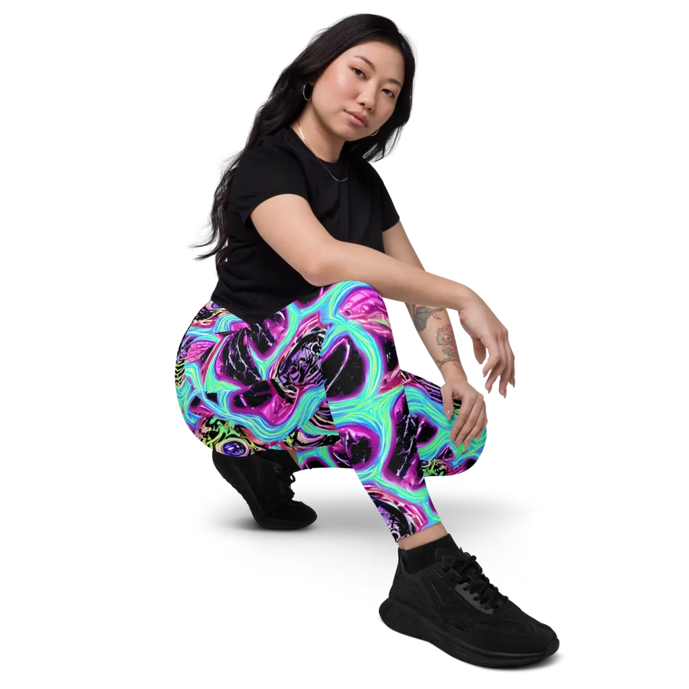 Cosmic Lava on Leggings with Pockets — Right Front
