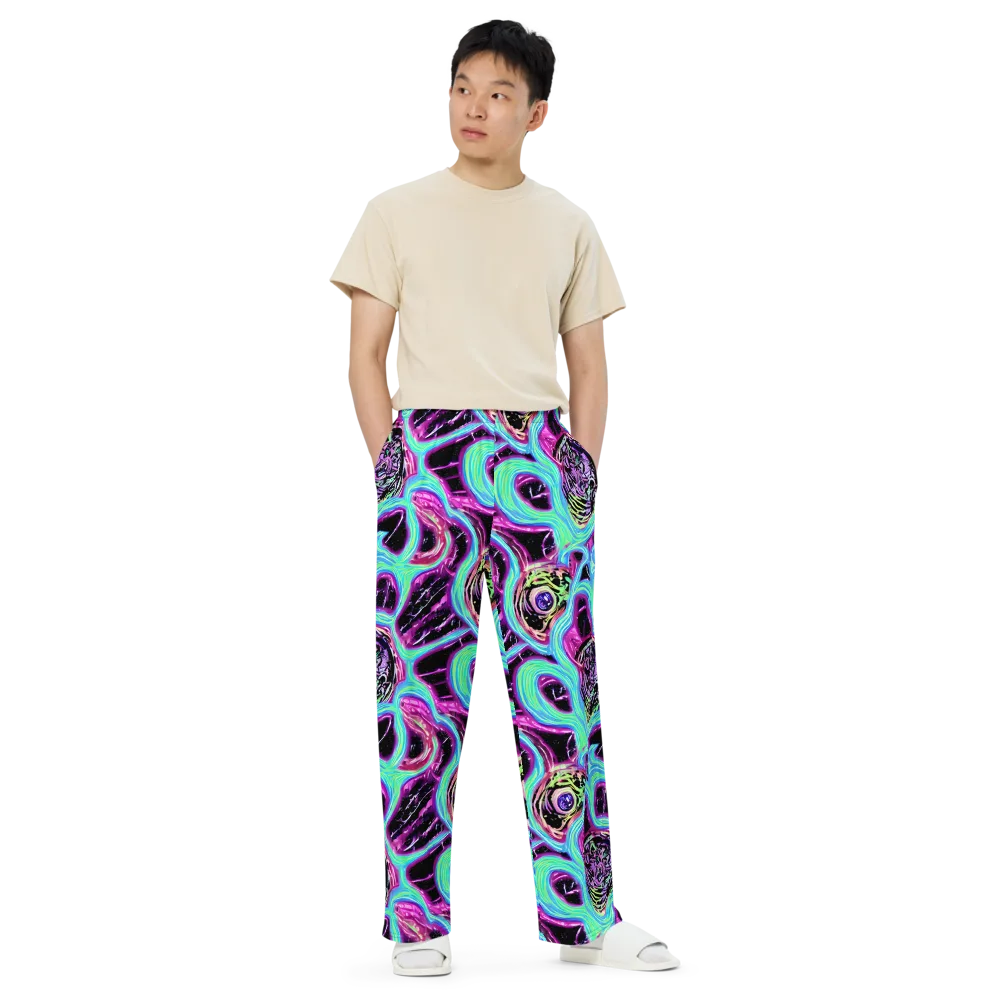 Cosmic Lava on Wide-Leg Pants — Front