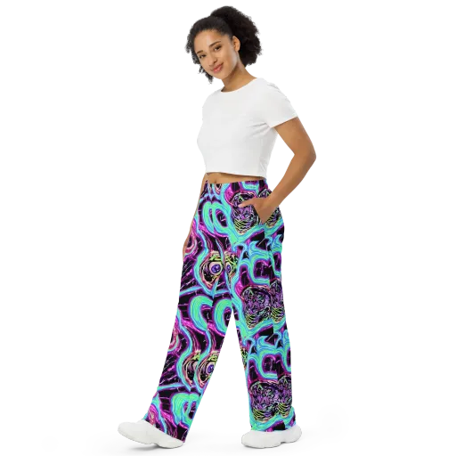 Cosmic Lava on a Wide-Leg Pants