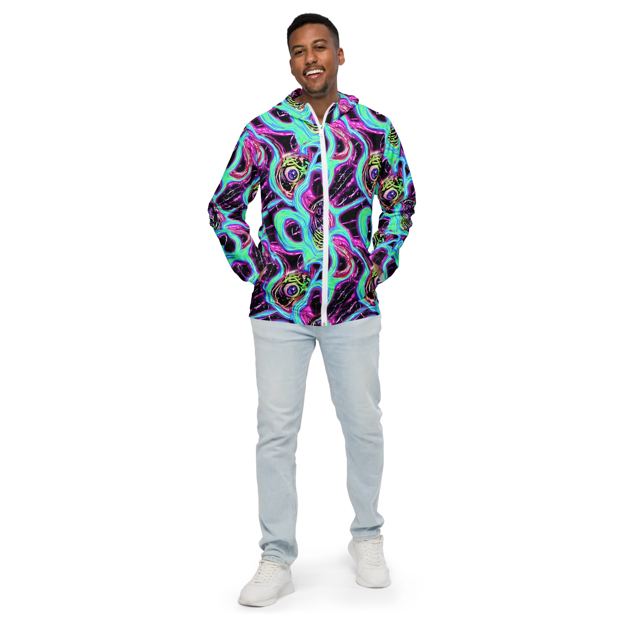 Cosmic Lava on Men's Windbreaker — Front