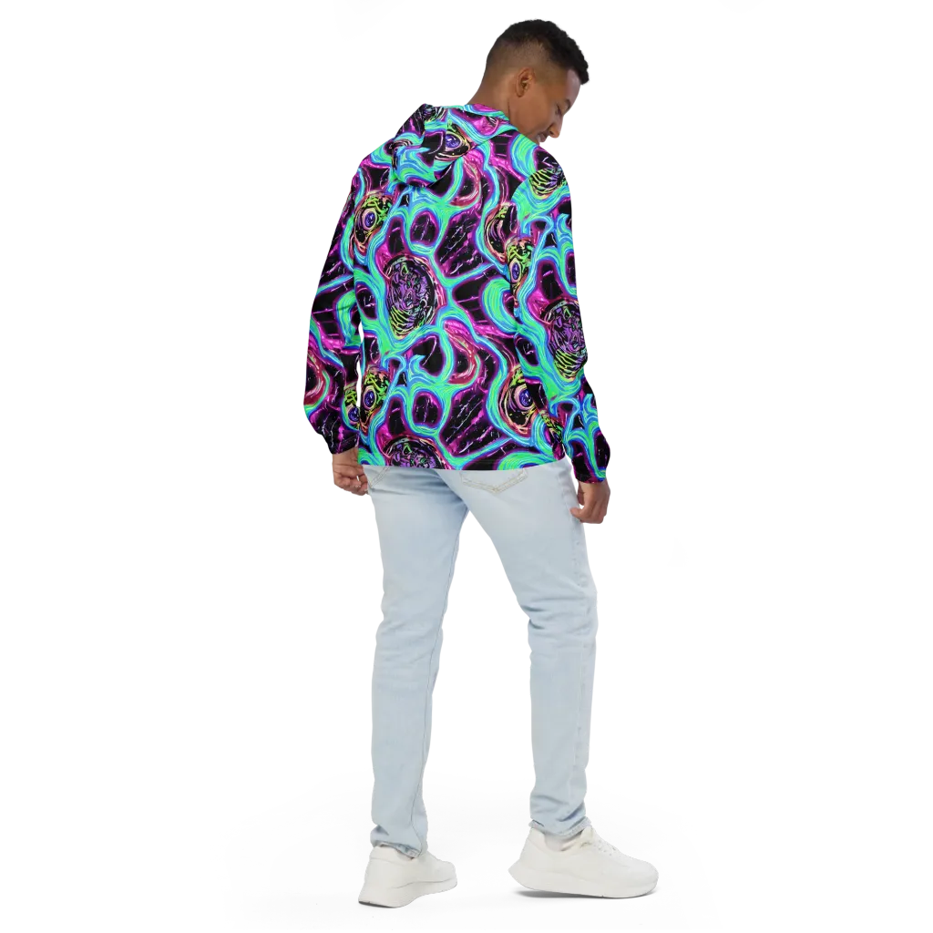 Cosmic Lava on Men's Windbreaker — Back