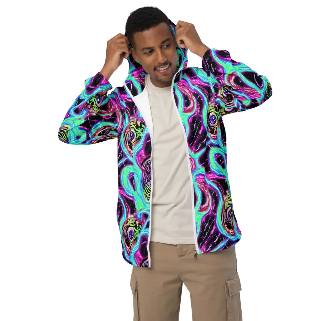 Cosmic Lava on Men's Windbreaker — Front