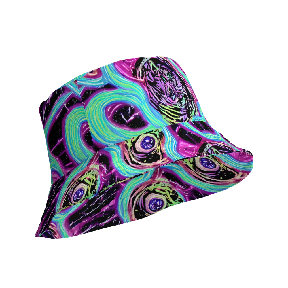 Cosmic Lava on Reversible Bucket Hat — Product details Outside