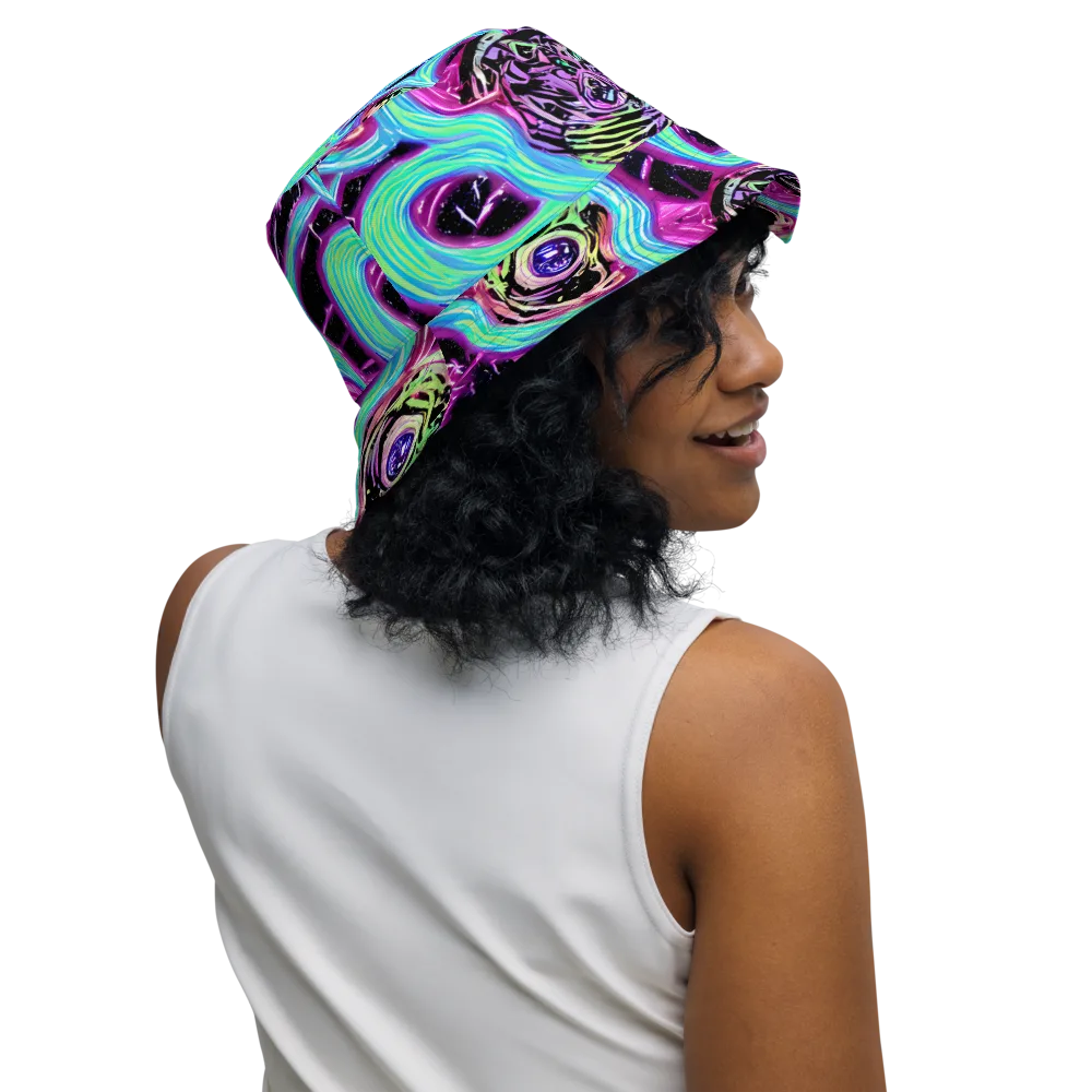 Cosmic Lava on Reversible Bucket Hat — Right Outside