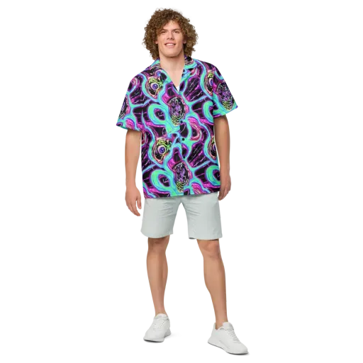 Cosmic Lava on a Button Shirt