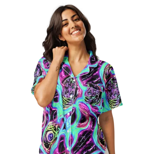 Cosmic Lava on a Women's Short Sleeve Pajama Top