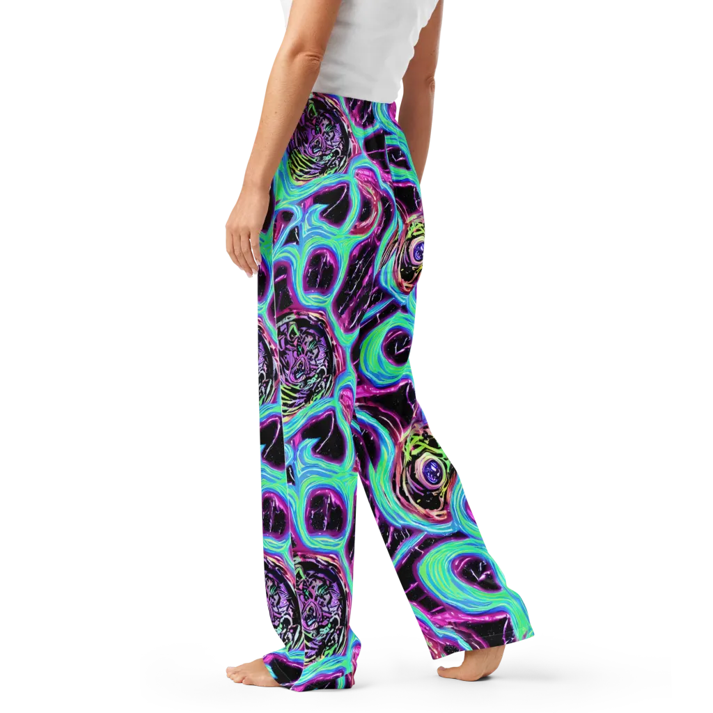 Cosmic Lava on Women's Pajama Pants — Left